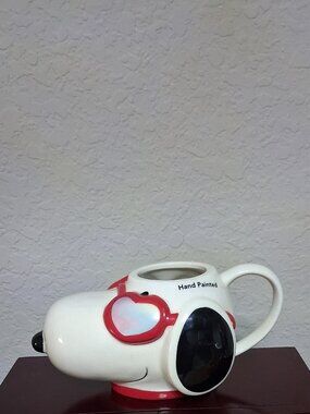 Celebrate Together Hand Painted 16oz Snoopy Valentines Shades Mug